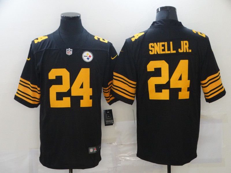 Men Pittsburgh Steelers #24 Snell jr Black Nike Limited Vapor Untouchable NFL Jerseys